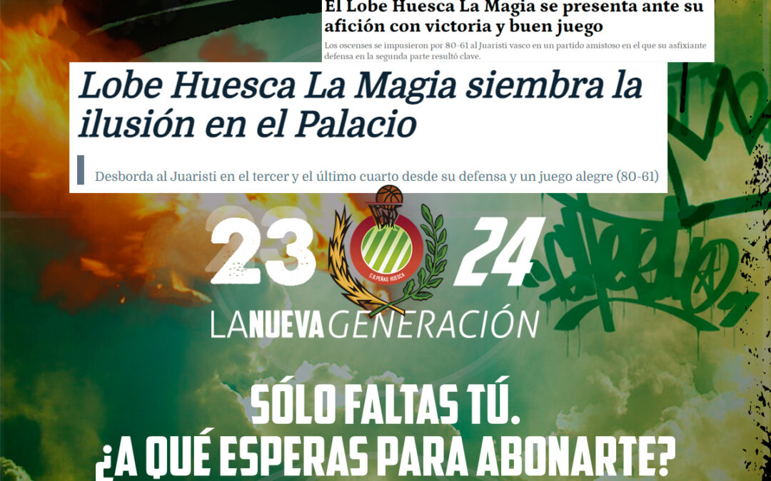 Saca tu abono y disfruta del primer partido de la temporada